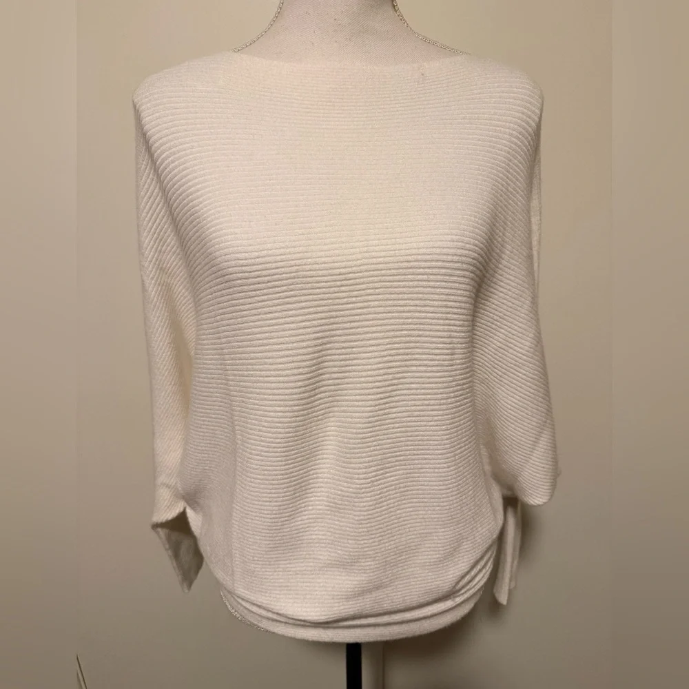 Philosophy White Ribbed Sweater Size S